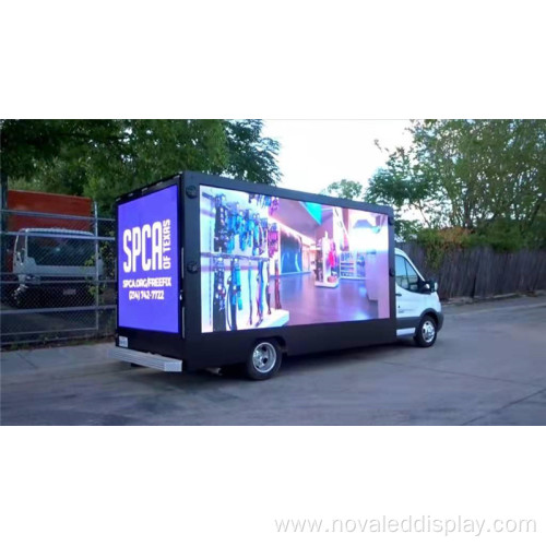 Camión con pantalla LED móvil a todo color para exteriores P5